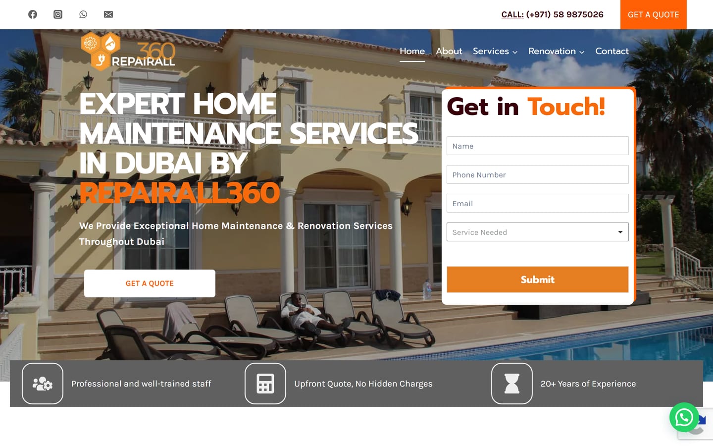 Repair All 360 website