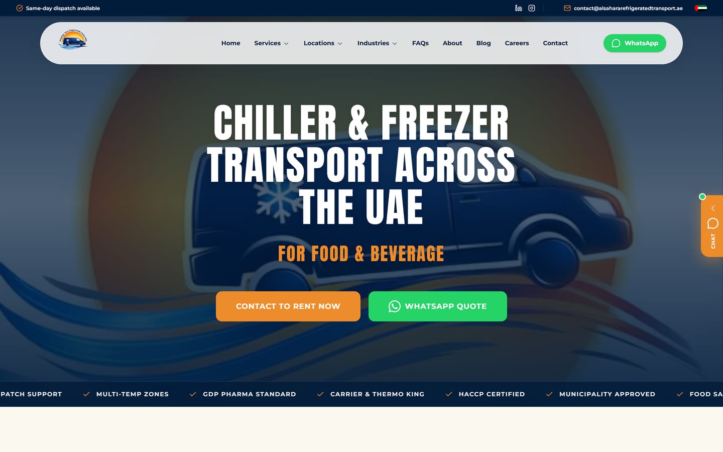 Al Sahara Transport website
